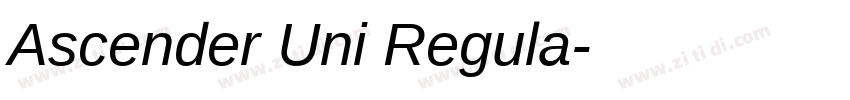 Ascender Uni Regula字体转换